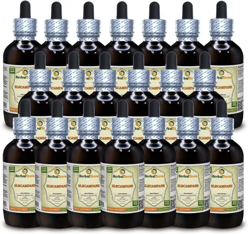 Vista 14 de Herbal Terra LLC Elecampane (inula helenium) glicerita, extracto líquido sin alcohol de raíz seca 2 oz