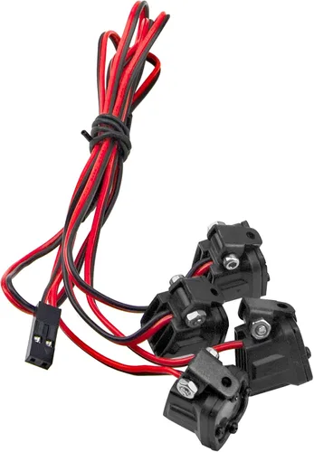 Vista 4 de Luz LED para parachoques de control remoto con cubierta cuadrada compatible con Traxxas TRX-4 Axial SCX10 90046 D90 CC01 Wraith Redcat Gen8 1/10 RC