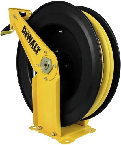 Vista 4 de [Usado] DeWalt DXCM024-0343 Carrete de manguera de doble brazo con manguera de goma premium de 3/8" x 50