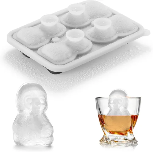 Vista 8 de ACOOKEE Bandeja para cubitos de hielo de Capybara con formas divertidas, lindos regalos de capibara originales, 5.6 cm de gran molde de hielo