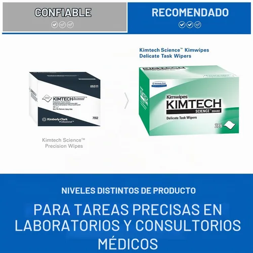 Vista 8 de Kimtech Kimwipes, Limpiaparabrisas delicados, 1 capa, 4.4 x 8.4, sin perfume, blanco, 286/caja