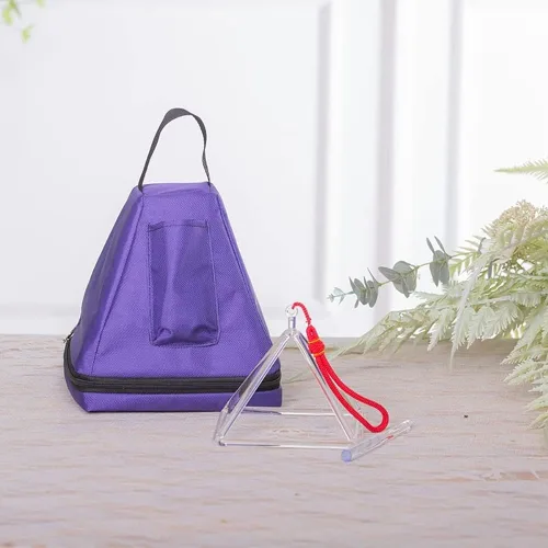 Vista 5 de Pirámide de cristal de cuarzo de 6 pulgadas con estuche de transporte Ezquisite, instrumento musical curativo para meditación de sanación de sonido