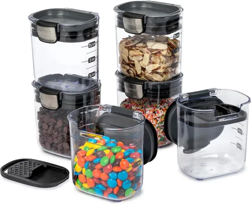 Vista 9 de Progressive PKS-401 Mini Prokeeper+ Recipiente de almacenamiento hermético de silicona de 1.5 tazas, ideal para especias y accesorios para hornear
