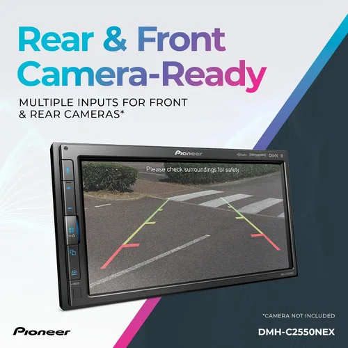 Vista 6 de Pioneer DMH-C2550NEX Pantalla táctil capacitiva de 6.8 pulgadas, chasis modular - Apple CarPlay con cable y Android Auto, Amazon Alexa, Bluetooth