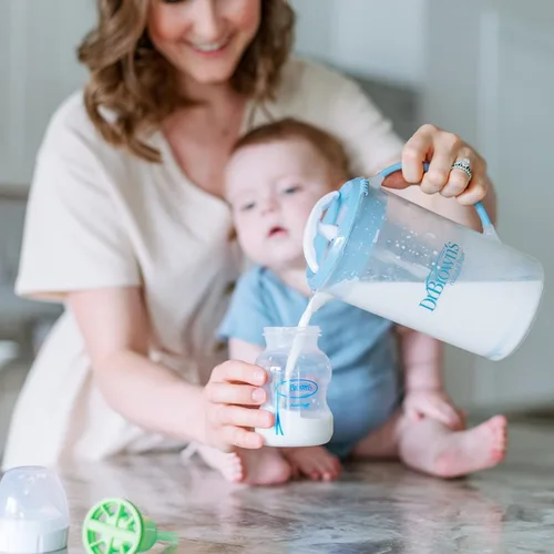 Vista 11 de Dr. Brown's Insta-Prep Dispensador de agua tibia con jarra de mezcla de fórmula para bebés, 36 onzas, azul