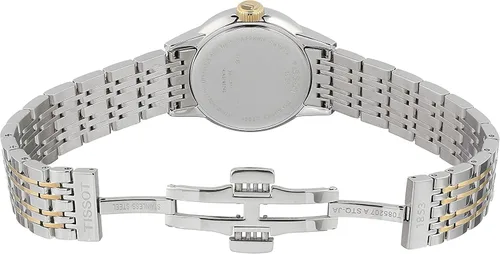 Vista 5 de Tissot Carson 316L caja de acero inoxidable con revestimiento PVD oro amarillo reloj de cuarzo suizo gris acero inoxidable 19 T0854102201300 gris