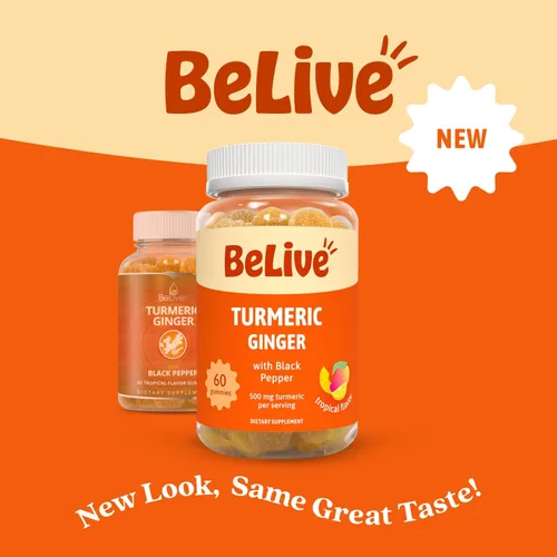 Vista 7 de BeLive Curcumina de cúrcuma con pimienta negra y jengibre, 60 gomitas I suplemento de cúrcuma y jengibre para apoyo inmunológico, piel saludable