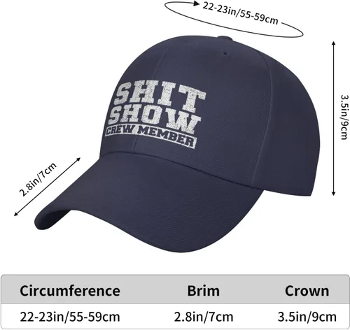 Vista 6 de Funny Shit Show Crew Member Hat Welcome to The Shit Show Gorra de béisbol ajustable Gorra de camionero