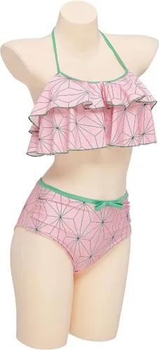 Vista 6 de haikyuu Bikini para mujer, estilo anime, traje de baño japonés de dibujos animados