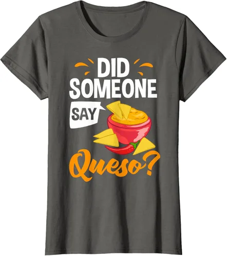 Vista 6 de Queso Dip Camiseta Chile con Queso Salsa Mexican Chips Chile con Queso, Negro