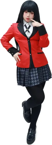 Vista 2 de C-ZOFEK Jabami Yumeko Cosplay Disfraz japonés uniforme escolar talla EE.UU. para mujer