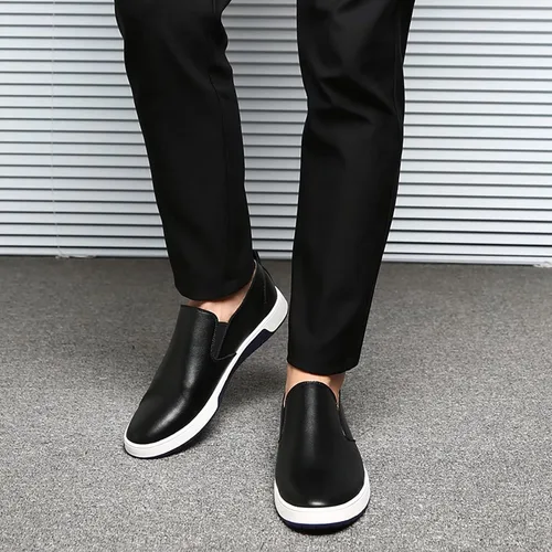 Vista 6 de BSROT Zapatos Oxford casuales para hombre, zapatos de vestir con cordones, cómodos zapatos deportivos de moda