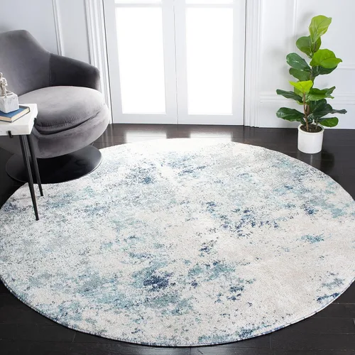 Vista 32 de SAFAVIEH Aston Collection - Alfombra decorativa, 2 x 5 pies, gris claro y gris, diseño abstracto moderno, no desprende pelusa y de fácil cuidado