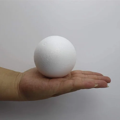 Vista 3 de FFchuanhe 12 bolas de espuma de 3 pulgadas para manualidades y decoración Espuma de poliestireno blanco suave, adecuada para suministros