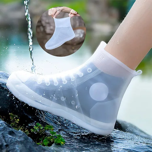 Vista 9 de SooGree - Fundas para zapatos impermeables, reutilizables, plegables, botas de lluvia, antideslizantes, con suela de goma, protectores