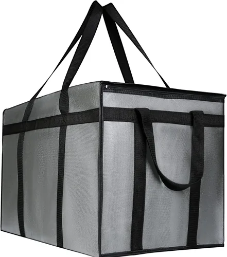 Vista 16 de musbus - Paquete de 2 bolsas aislantes reutilizables para comestibles, bolsa enfriadora plegable para comestibles, bolsa aislante grande resistente