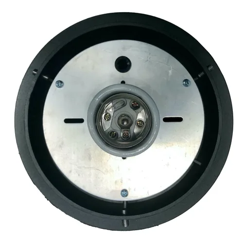 Vista 2 de KASTLITE Montador de aluminio para exteriores con base media E26, hierro fundido resistente, se adapta a globos y bellotas con apertura de 8 Negro