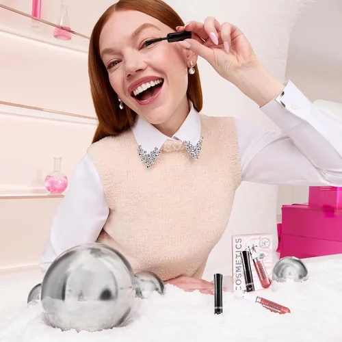 Vista 6 de IT Cosmetics Unwrap - Juego de maquillaje de rímel de color y brillo de labios, juego de regalo de 2 piezas para ella, confianza en un suero
