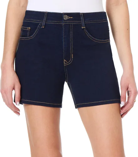 Vista 15 de Angels Forever Young Pantalones cortos de mezclilla 360 Sculpt de 5 y 7 pulgadas de entrepierna a medio muslo para mujer, tallas 6-16 5" Manhattan