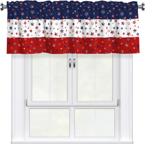 Vista 32 de Cenefa de estrella del oeste de Texas para ventana, rústica, granja, granero, cocina, cenefa de ventana rural vintage con bolsillo para barra
