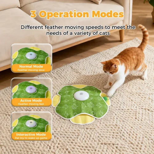 Vista 5 de Juguetes para gatos adultos aburridos de interior, juguete interactivo recargable para gatos, juguete 2 en 1 para ocultar y buscar con movimiento