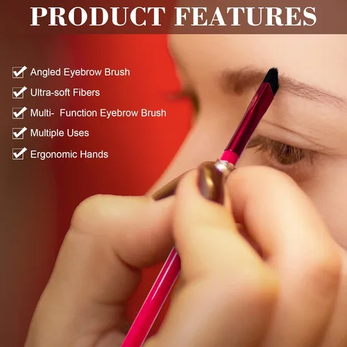 Vista 2 de PAGOW 5 brochas multifunción 4D para cejas, corrector de trazos profesional, contorno cuadrado, tridimensional, sello de maquillaje angular, cepillo