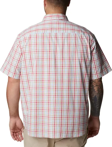 Vista 7 de Columbia Rapid Rivers II - Camisa de manga corta para hombre, Sunset Red Multi Gingham, talla L, Atardecer Rojo Multi Gingham