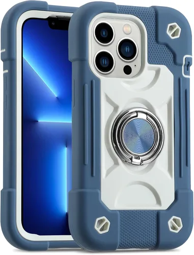 Vista 78 de MARKILL Funda compatible con iPhone Air de 6.5 pulgadas 2025 con soporte de anillo giratorio de 360 grados, protección contra caídas de grado