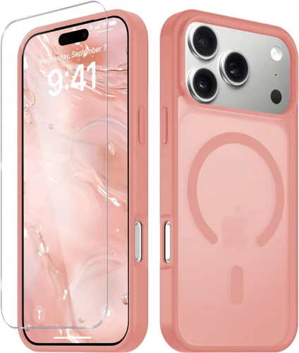 Vista 1773 de Funda para Google Pixel 10 Pro XL, cubierta magnética mate, color negro Fit for MagSafe, Screen Protector included, Shockproof Military Grade