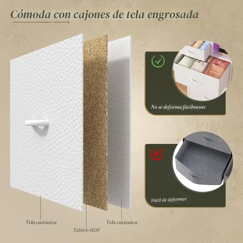 Vista 8 de DurayLoly Cómoda blanca para dormitorio con estación de carga y LED, 10 Blanco