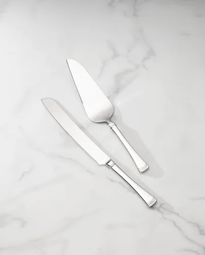 Vista 2 de LENOX Portola - Set de postre de 2 unidades, 2 piezas, metálico 18/10 stainless steel, mirror finish dishwasher safe includes cake server and