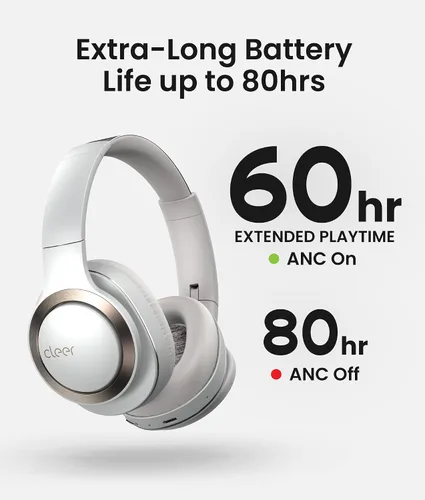 Vista 3 de Cleer Audio Enduro ANC Auriculares con cancelación de ruido, color gris Gris claro