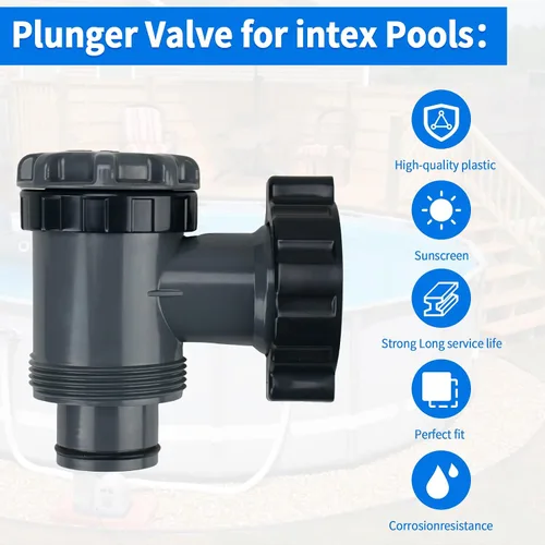 Vista 4 de Válvula de émbolo para piscinas Intex, conexión de válvula de émbolo, manguera de bomba de piscina de 38 compatibles, válvula de émbolo y salida