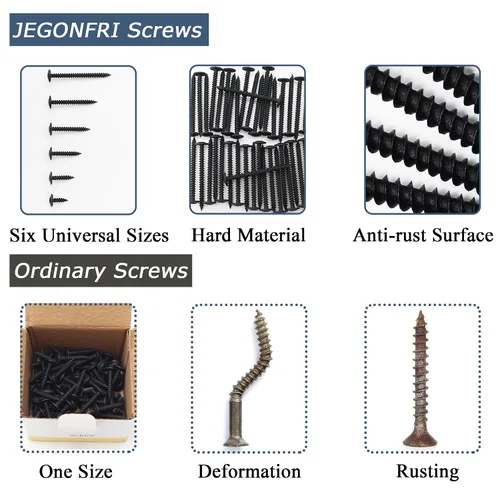 Vista 5 de JEGONFRI #8 Kit surtido de tornillos de madera negra con cabeza de armadura modificada, 132