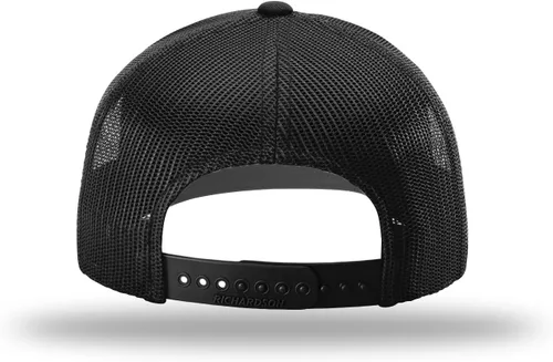 Vista 3 de Richardson 112 XL Classic Six Panel Trucker Hat - Gorras estructuradas de primera calidad Negro