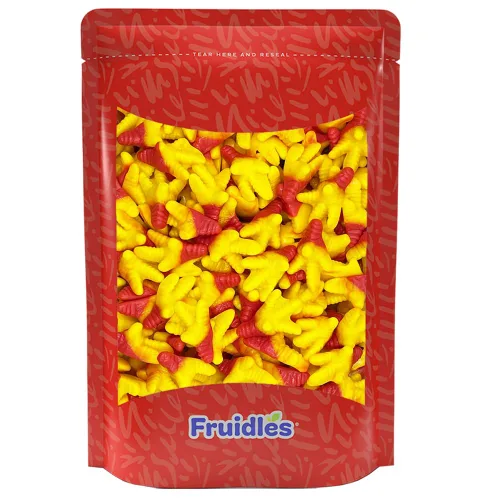 Vista 6 de Fruidles Chicken Gummi Feet Candy, deliciosas gomitas de sabor a fruta de melocotón (1 libra)