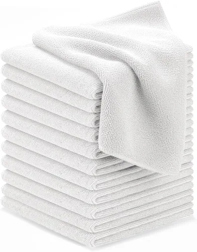 Vista 32 de Avalon Towels Paños de limpieza de microfibra (paquete de 48) – Tamaño 16 x 16 pulgadas, trapos de limpieza altamente absorbentes, sin pelusa Negro