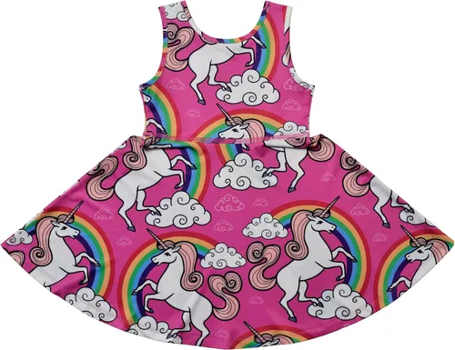 Vista 7 de Jxstar Vestidos sin mangas para niñas, ropa casual de verano para niños pequeños