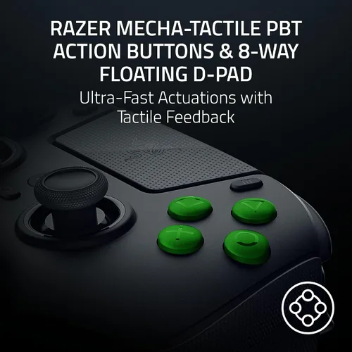 Vista 7 de Razer Raiju V3 Pro Wireless Controller: Officially licensed for PlayStation, PS5, PC - Lag-free Esports Grade Performance - 6 Remappable Buttons
