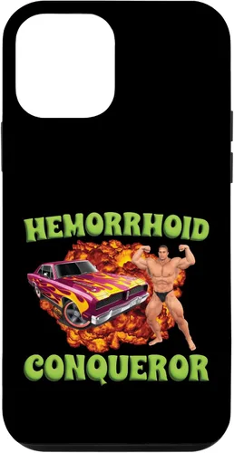 Vista 16 de iPhone 16 Hemorrhoid Conqueror Funny Meme Extraño Ofensivo Cringe Broma Caso