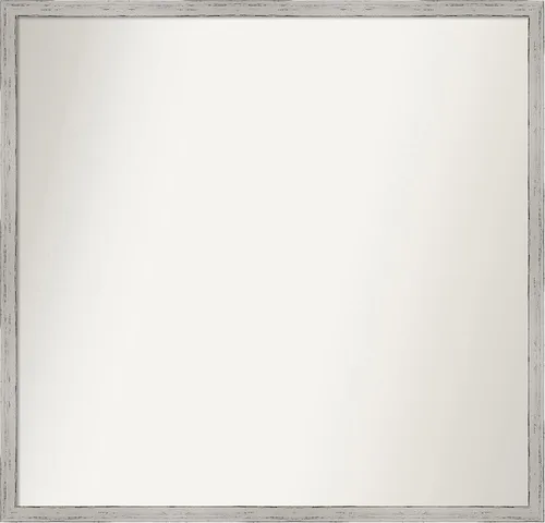 Vista 306 de Amanti Art Espejo de baño blanco para sobre el fregadero, 22 x 45 pulgadas, espejo de tocador rectangular blanco Lucie, marco de madera moderno
