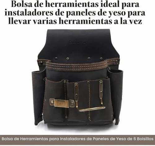 Vista 2 de Style N Craft 6-Pocket Drywall Hanger’s Tool Pouch