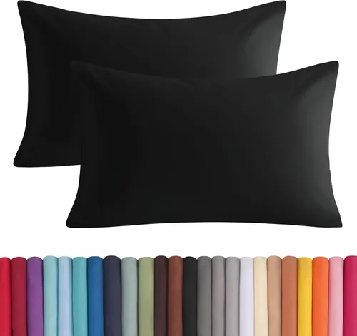 Vista 33 de BEDSUM Juego de 2 fundas de almohada de microfibra estándar suaves, resistentes a las arrugas y de fácil cuidado con cierre de sobre para niños, 20