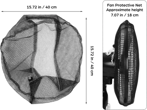Vista 2 de Hemoton Cubierta protectora de ventilador eléctrico de 18 pulgadas, protector de seguridad de malla para protección de dedos de bebé, pantalla