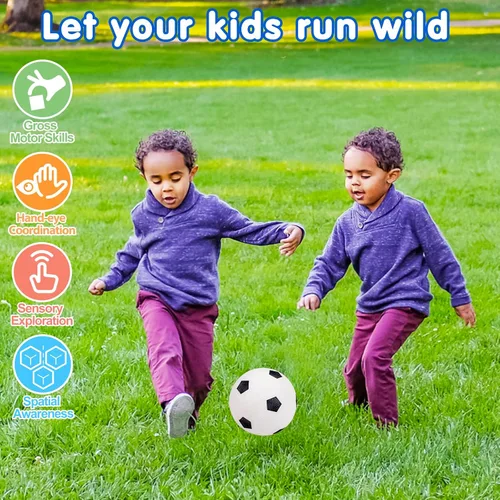 Vista 5 de 5 Pack Set de pelotas deportivas para niños con bolsa, juguetes al aire libre para niños de 1 a 3 años, fútbol, baloncesto, béisbol, voleibol