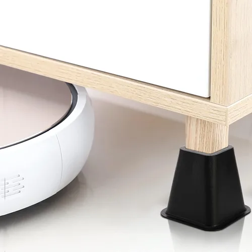 Vista 6 de Paquete de 6 elevadores grandes para muebles de cama, de 6 pulgadas, resistentes para sofá, silla, gabinete, escritorio, plástico ABS alto