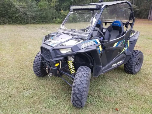 Vista 6 de KUAFU Fascia delantera compatible con Polaris Ranger RZR XP S 4 1000 900 2014-2020 Reemplazo para marco de parrilla de faros delanteros combinados