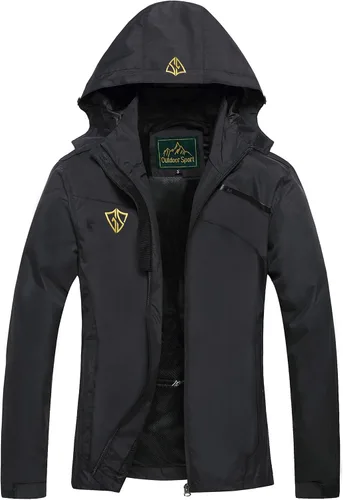 Vista 18 de GIISAM Chaqueta impermeable con capucha para mujer, chaqueta de lluvia ligera y plegable con cremallera completa, chaqueta cortavientos con capucha