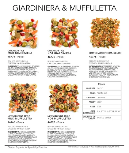 Vista 3 de Roland Foods Chicago Style Giardiniera, suave, 56 onzas (paquete de 2)
