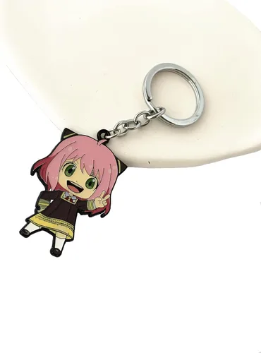 Vista 5 de DEZHAN Anime Cartoon SP FAMILY Keychain, Metal Cute Key Chain for Girls Women and Men